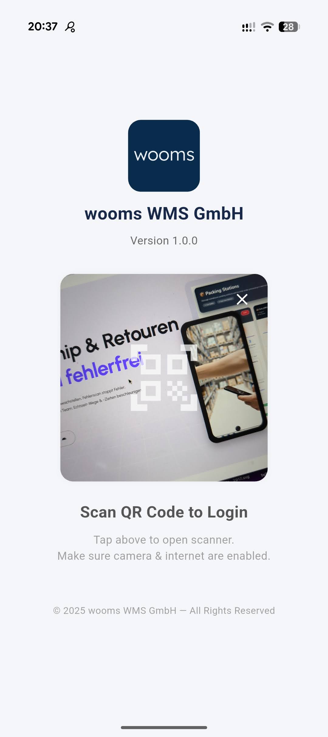 wooms Shopify Scan App